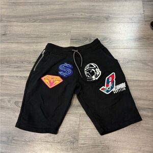 Billionaire Boys Club Black Shorts with Colorful Patches